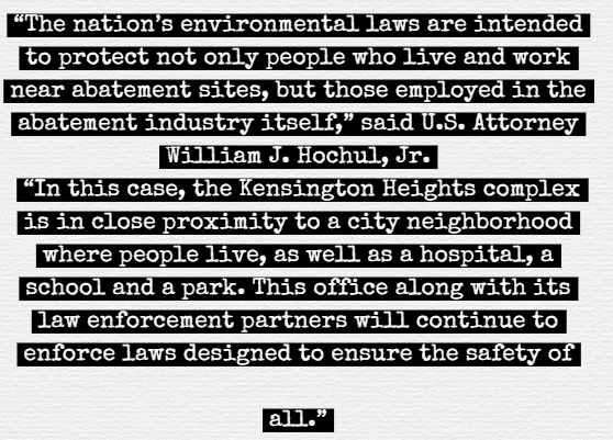 Enironmental Laws - U.S. Attorney Willian Honchul Jr